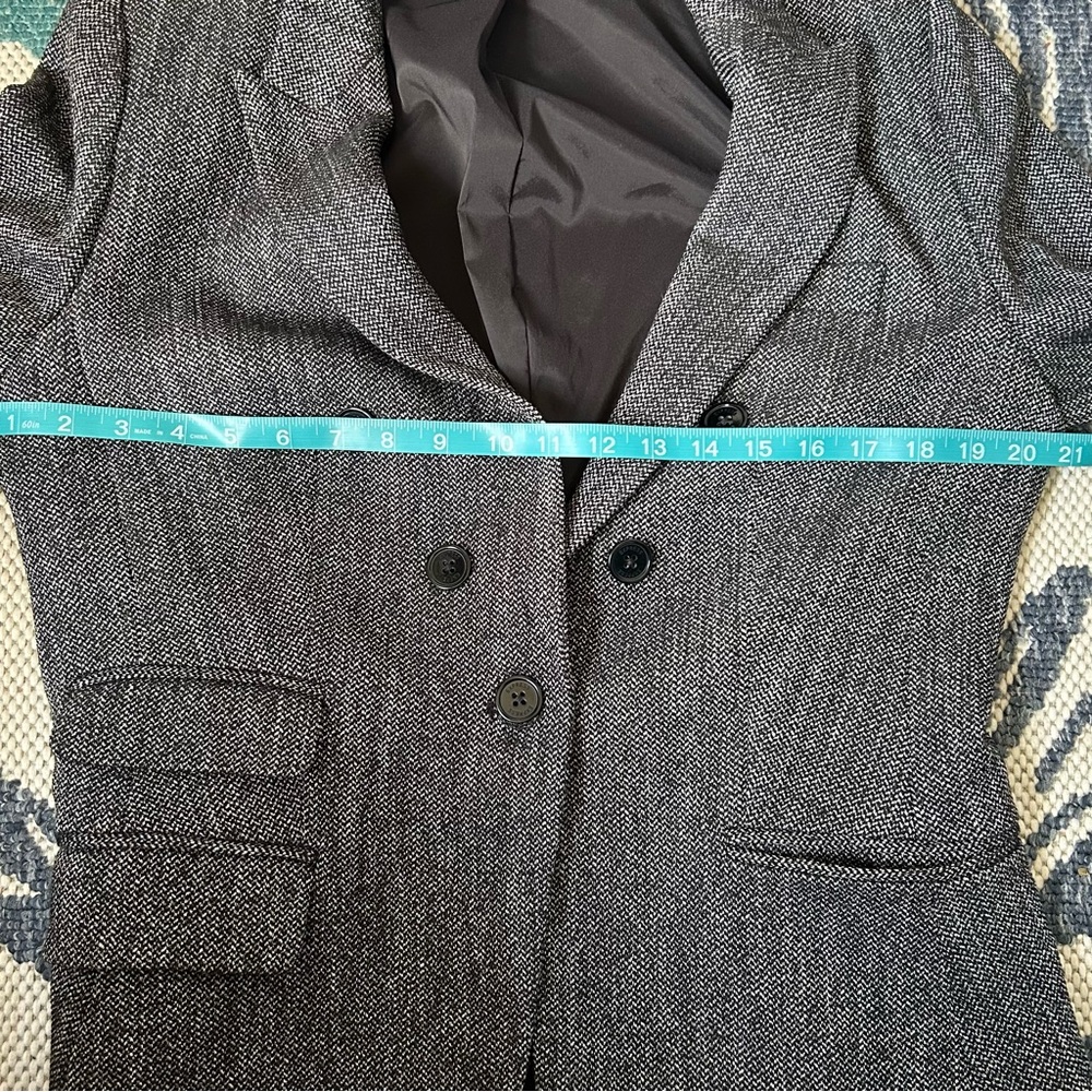 Express Gray Double-Breasted Blazer - image 7